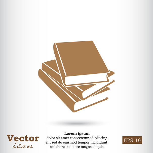 Pila de libros icono - Vector, imagen