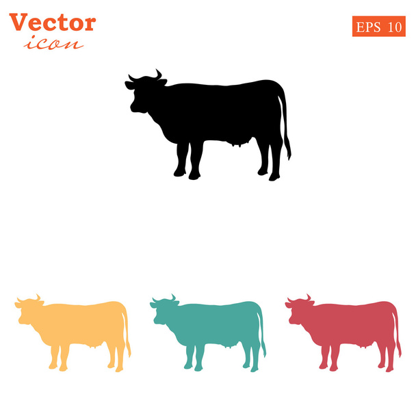 tej tehén ikonok - Vektor, kép