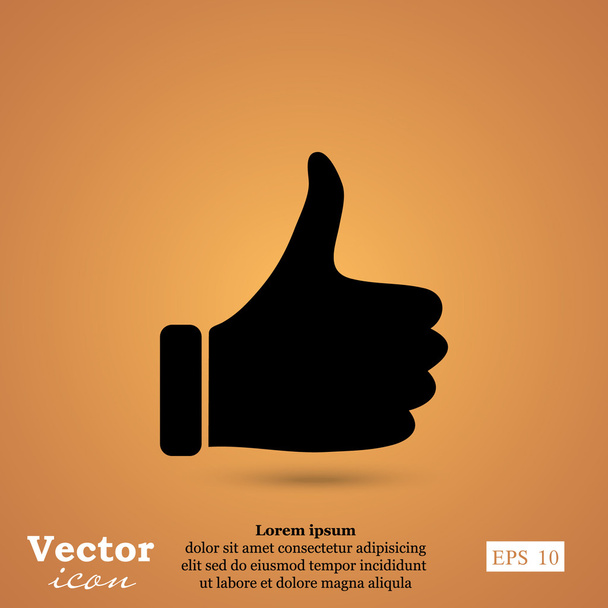 Zoals, duim omhoog pictogram - Vector, afbeelding
