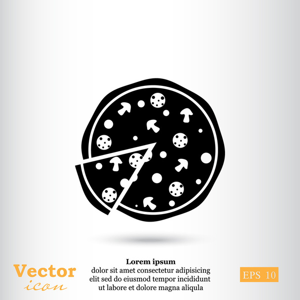 ikony włoskiej pizzy - Wektor, obraz