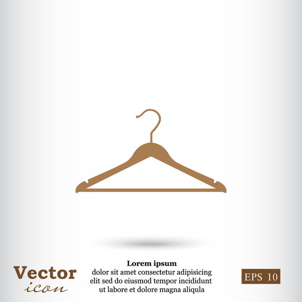 empty clothes hanger icon - Vector, Image