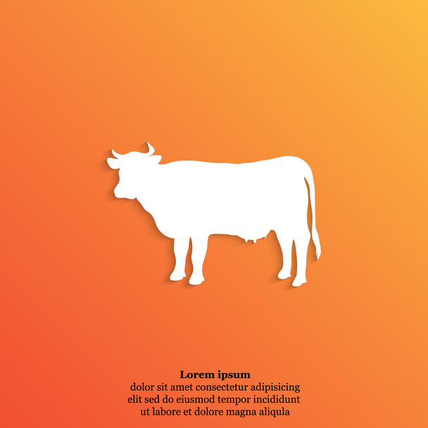 milk cow icon - Vector, Image