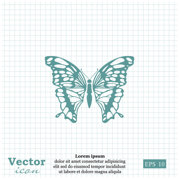 Létající motýl ikona - Vektor, obrázek