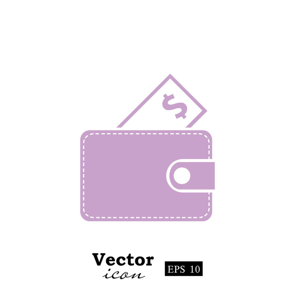 pénztárca pénztárca ikon - Vektor, kép