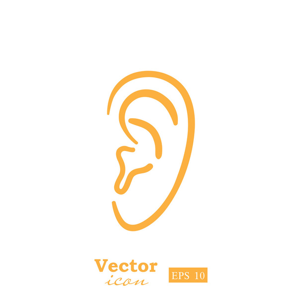 Lidské ucho ikona - Vektor, obrázek
