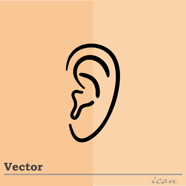 Ludzkie ucho ikona - Wektor, obraz