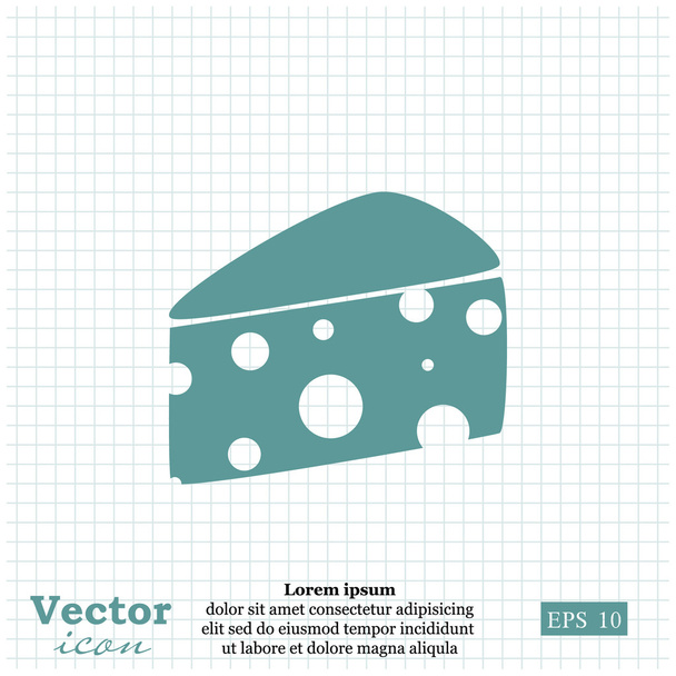 kousek sýra ikony - Vektor, obrázek