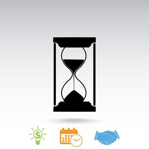 pískové sklo, ikona přesýpacích hodin - Vektor, obrázek