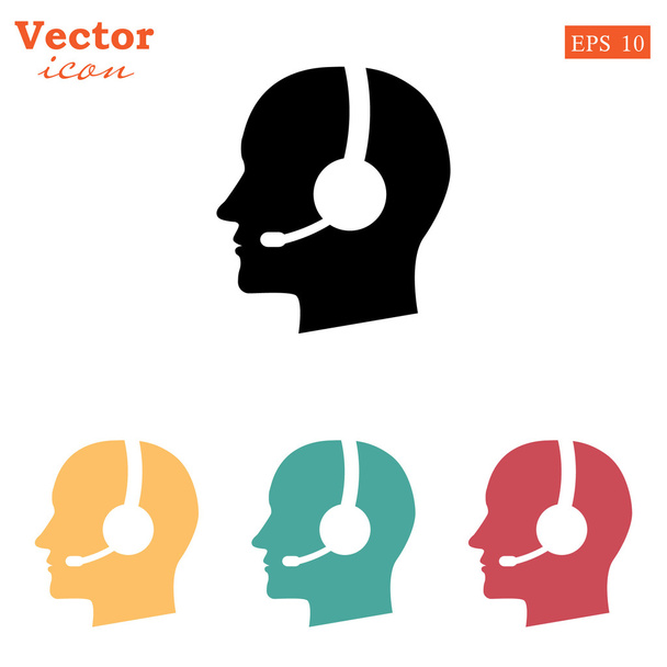klant ondersteuning exploitant pictogrammen - Vector, afbeelding