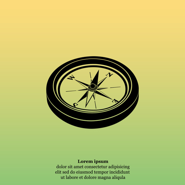 navigation compass icon - Vector, Image
