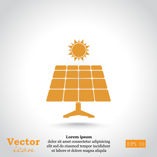 значок солнечной панели - Вектор,изображение