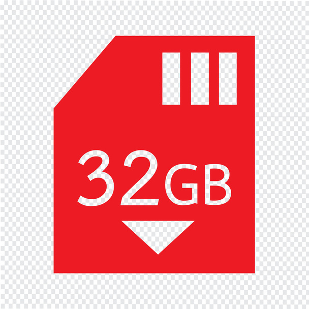 Memory Card 32 Gb icon Illustration design - Vettoriali, immagini