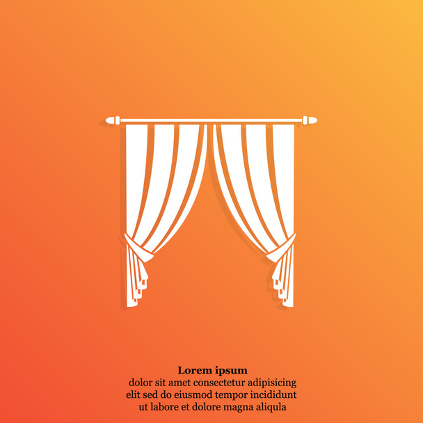 текстильна іконка міжкімнатних штор
 - Вектор, зображення