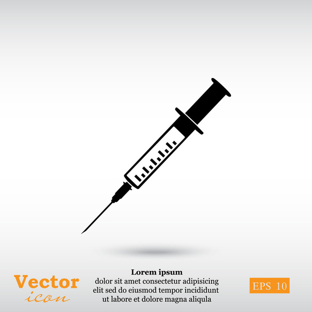Spritze, Impfsymbol - Vektor, Bild
