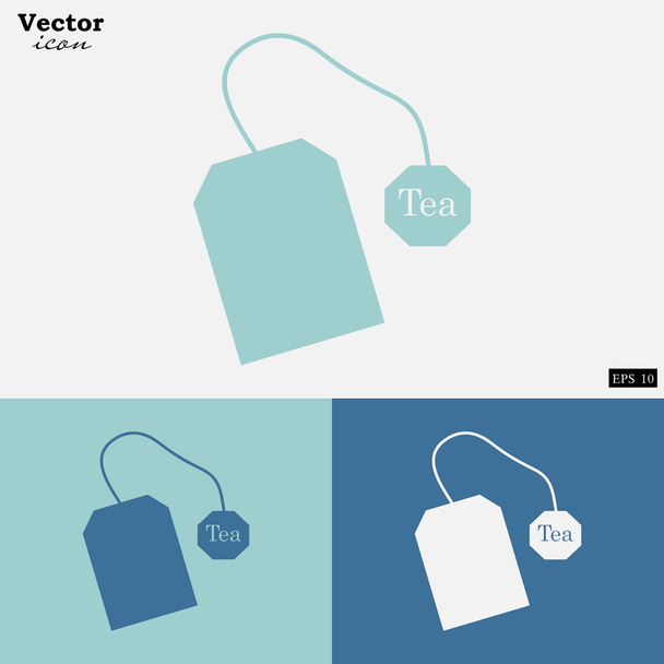 conjunto de iconos de bolsa de té de papel
 - Vector, imagen