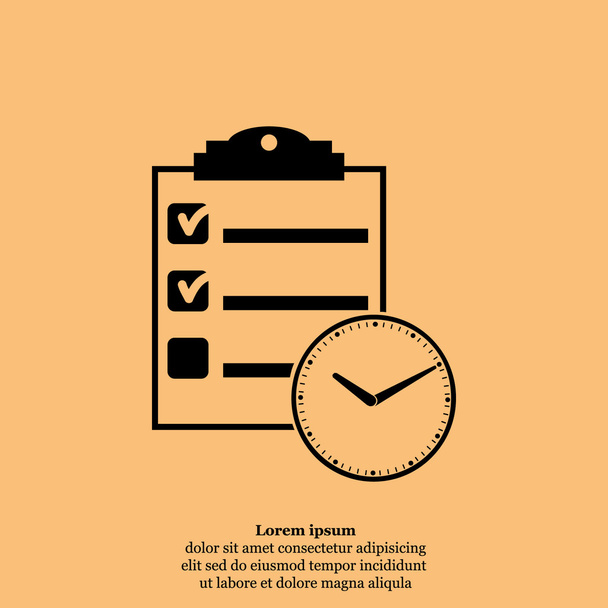 business schedule icon - Vector, Image