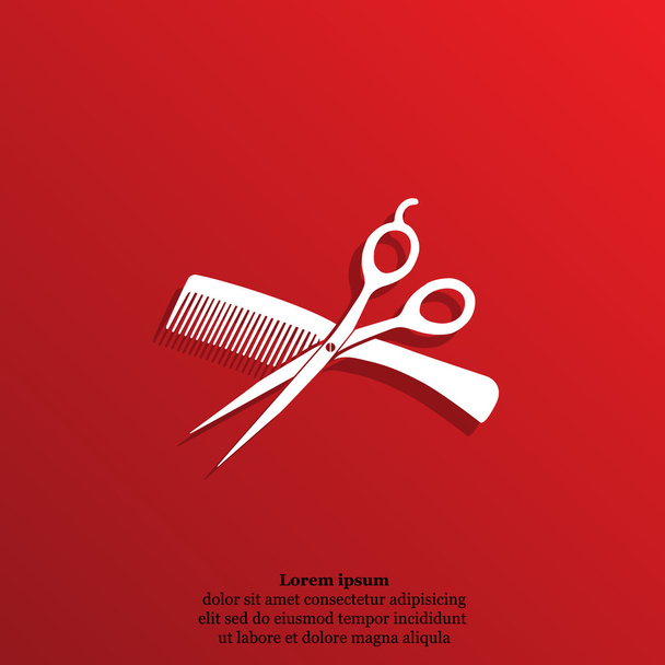 ícone de salão de cabeleireiro
 - Vetor, Imagem
