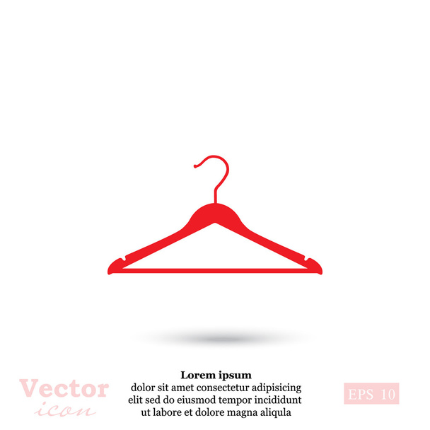 Symbol für leere Kleiderbügel - Vektor, Bild
