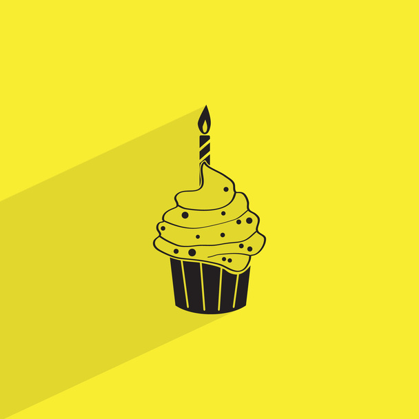 narozeniny cupcake ikona - Vektor, obrázek