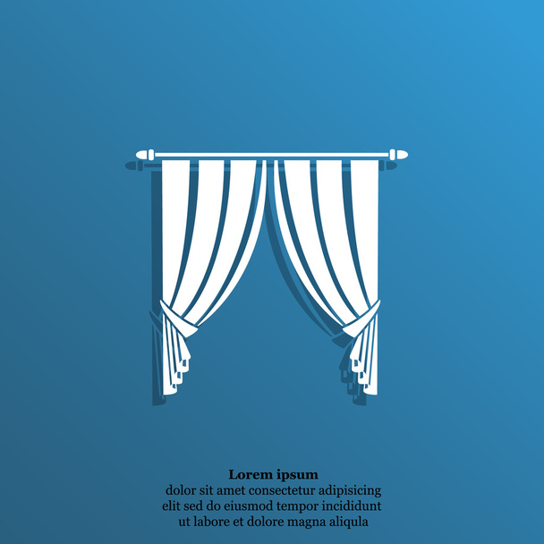 текстильна іконка міжкімнатних штор
 - Вектор, зображення