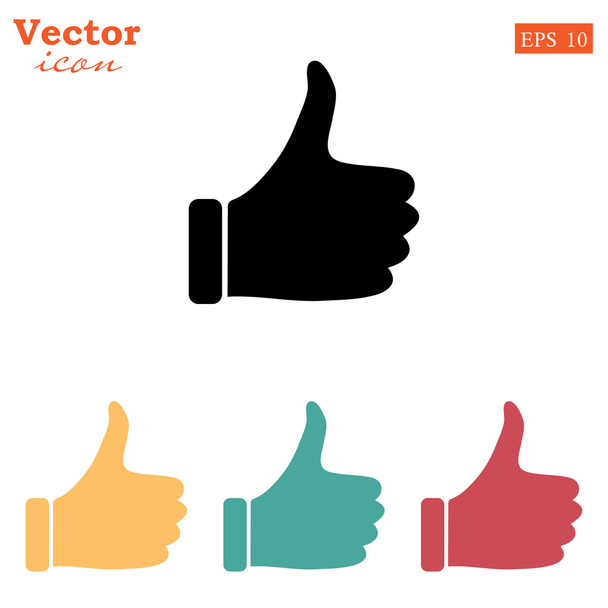 Zoals, duim omhoog pictogram - Vector, afbeelding