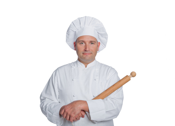 Professional chef isolated on white background - Fotografie, Obrázek
