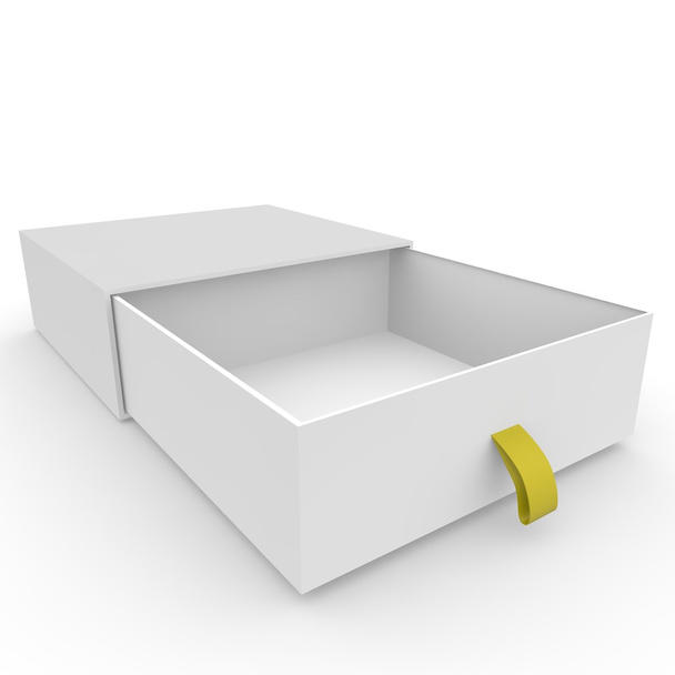 Otevřené bílé prázdné krabice s lanem - Fotografie, Obrázek