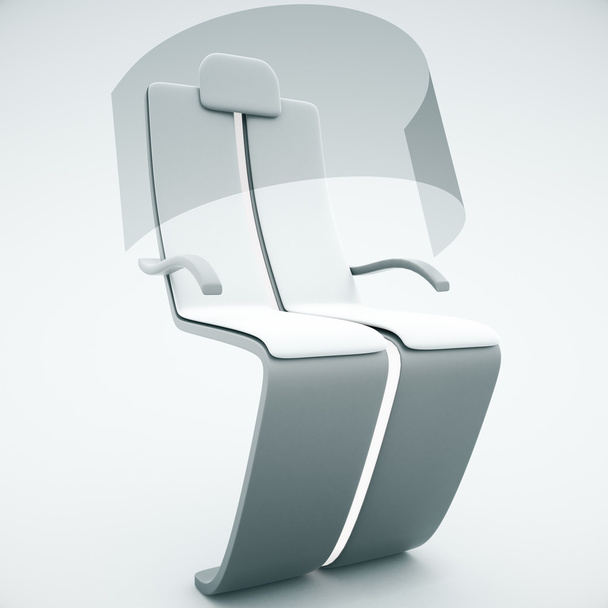Futuristic chair with shield side - Foto, Imagem