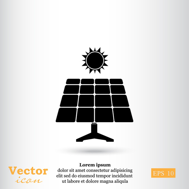 güneş paneli simgesi - Vektör, Görsel