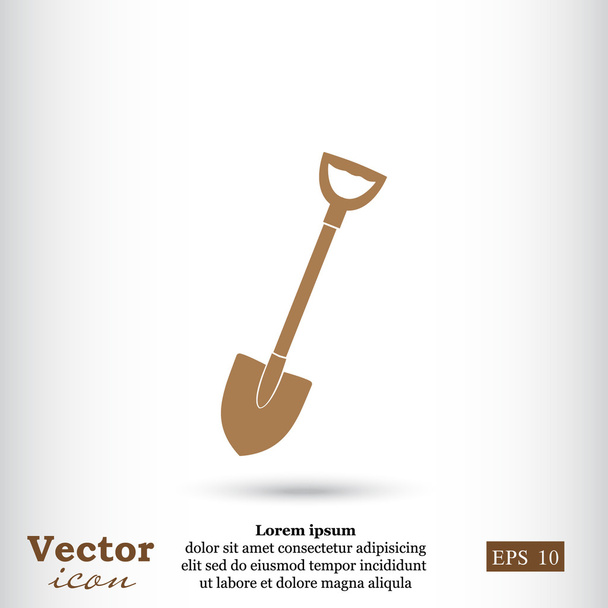 значок инструмента лопаты
 - Вектор,изображение