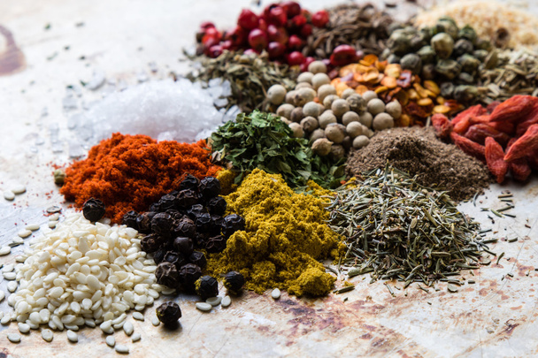 abundance of color spices - Foto, immagini