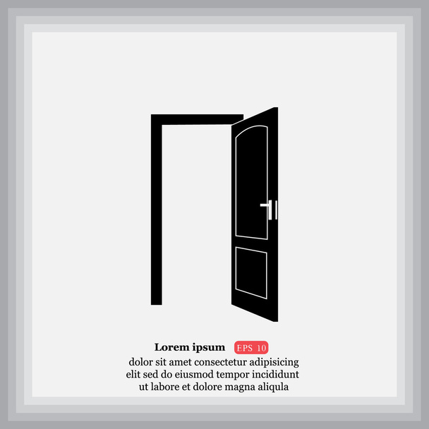 ícone de porta aberta
 - Vetor, Imagem