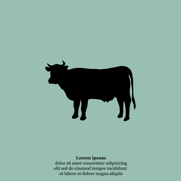 значок коровы молока
 - Вектор,изображение