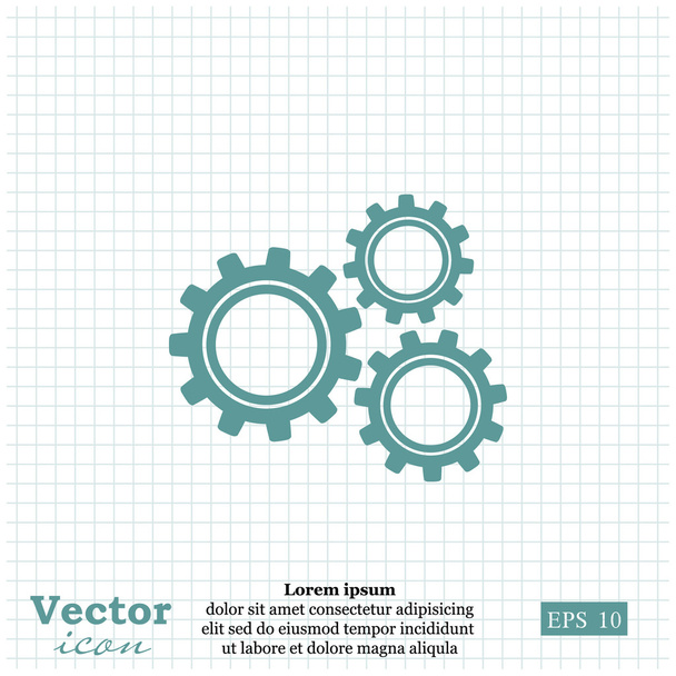 radertjes, tandwielen pictogram - Vector, afbeelding