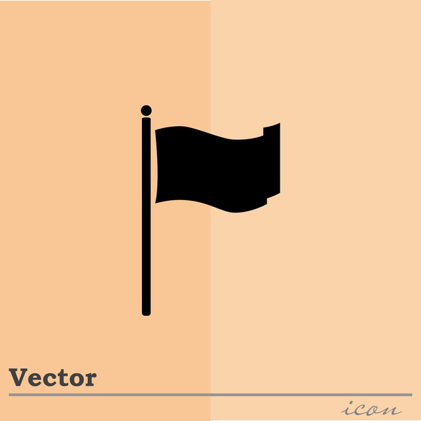 drapeau sur l'icône du poteau
 - Vecteur, image