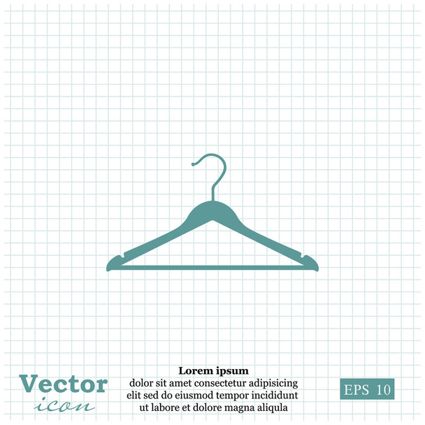 icono de percha de ropa vacía
 - Vector, Imagen