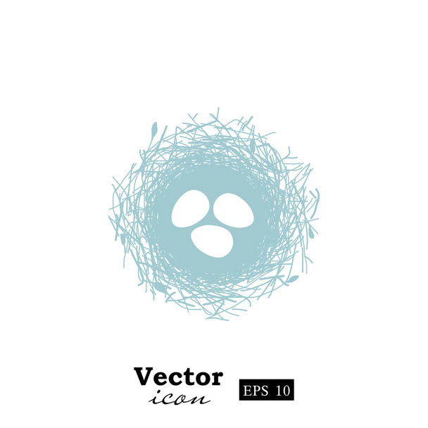 巣アイコンの卵 - ベクター画像