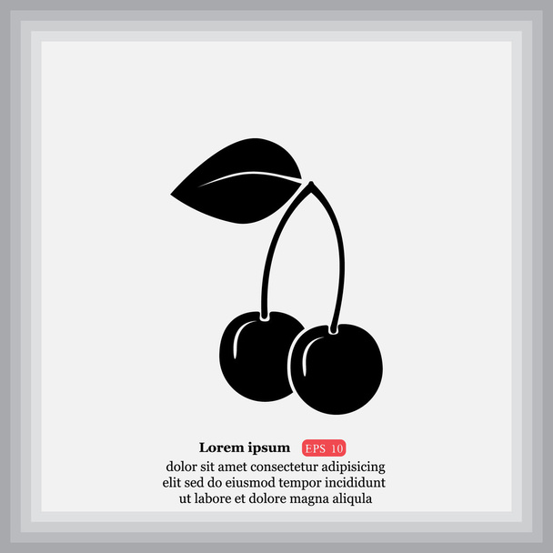 Icono de frutas de cereza
 - Vector, imagen