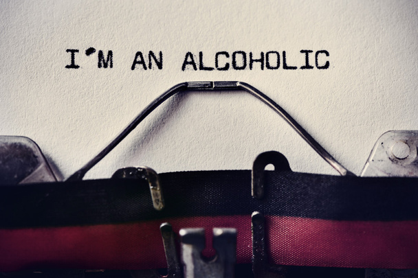do pisania i tekst jestem alkoholikiem - Zdjęcie, obraz