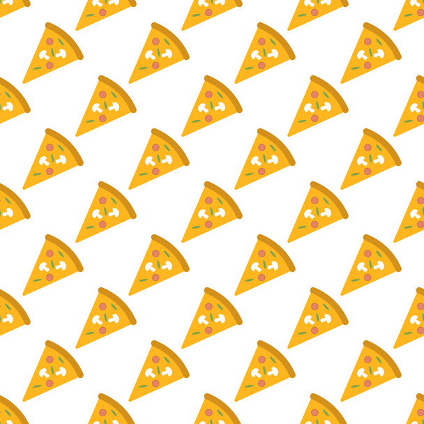 Pizza pattern seamless - Wektor, obraz