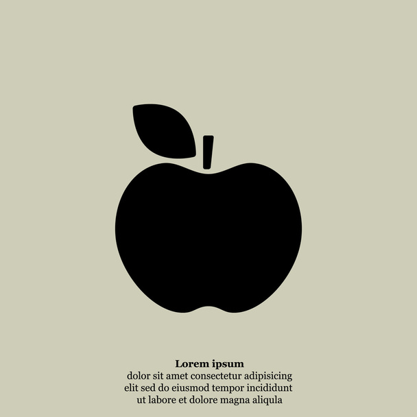 manzana fruta icono - Vector, imagen