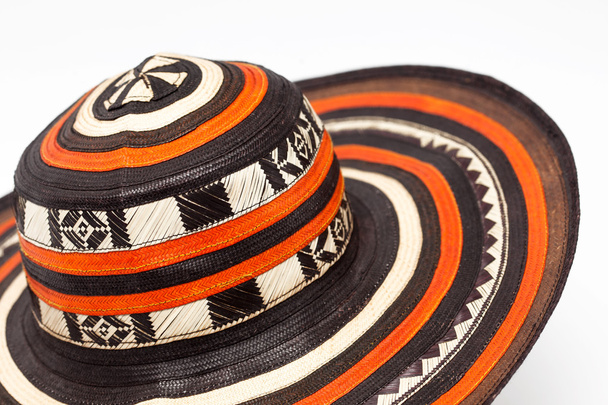 Kolombiya 'dan geleneksel şapka: "Sombrero vueltiao" - Fotoğraf, Görsel