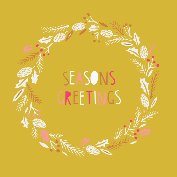 Seasons cartão de felicitações
 - Vetor, Imagem