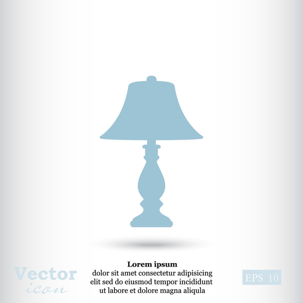 Vintage desk lamp pictogram - Vector, afbeelding
