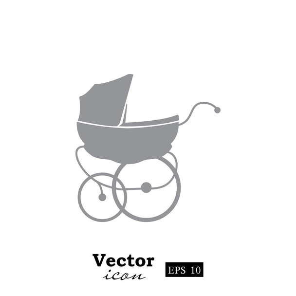 Ícone de carrinho de bebê
 - Vetor, Imagem