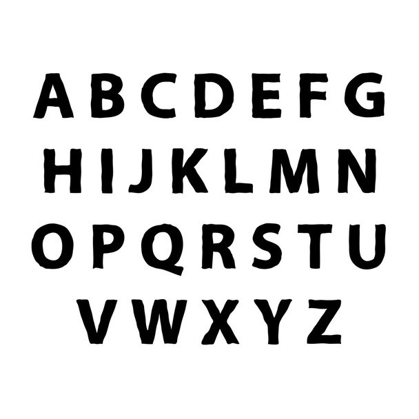 English alphabet. Modern hand drawn font.  - Vetor, Imagem