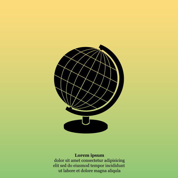 geograficzny glob ikona - Wektor, obraz