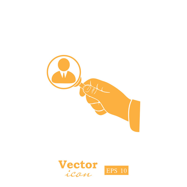 werknemer zoek pictogram - Vector, afbeelding