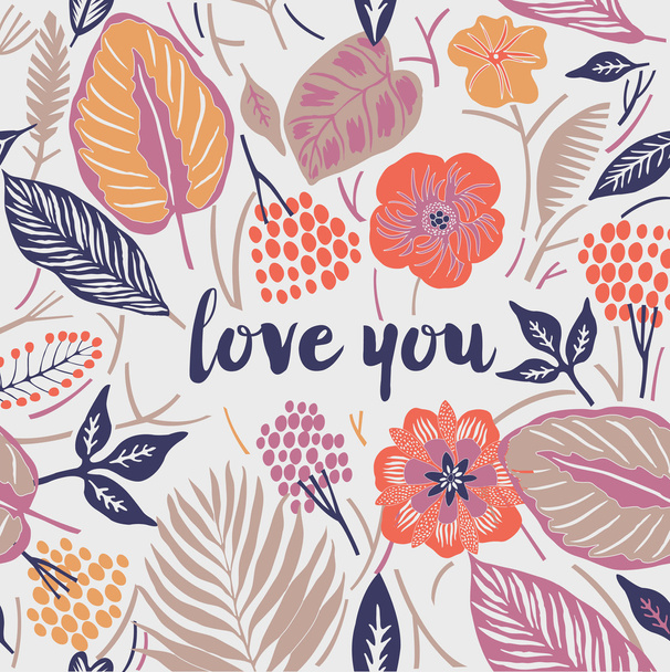 Love You. Print - Vektor, Bild