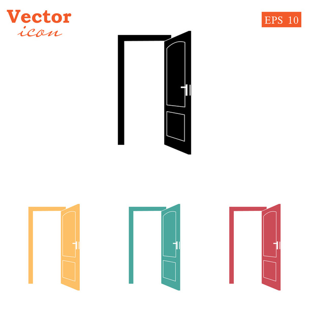 иконы открытых дверей
 - Вектор,изображение